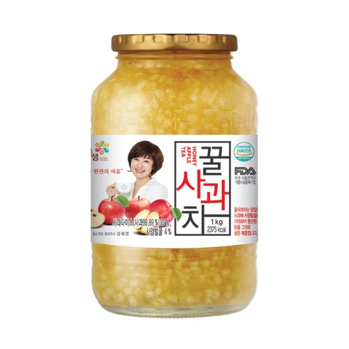 [카페마트] 꽃샘 꿀 사과차 1kg