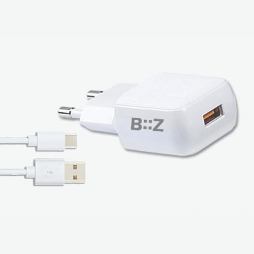 [BiiZ] 가정용 고속 충전기 QC3.0 15w (C type케이블 포함)